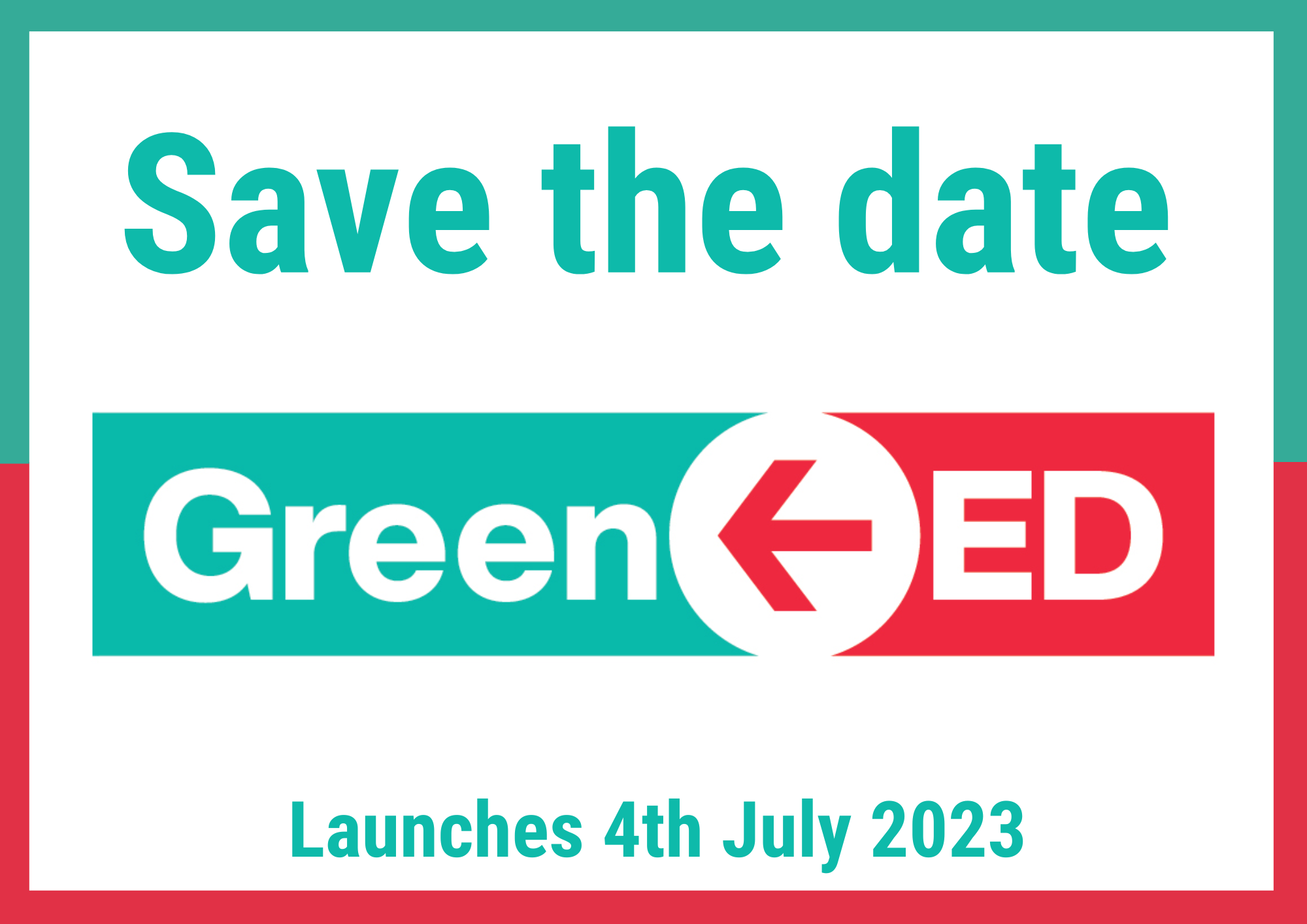 Save the date - GreenED 04/07/23
